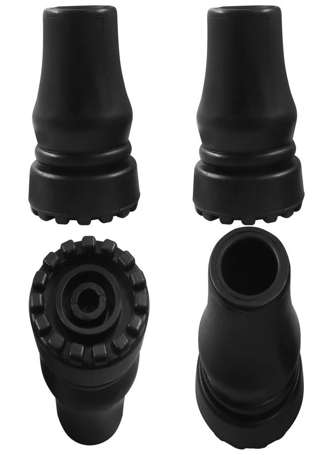 BokWin 4 Pack 5/8 Inch Rubber Cane Tips - Walking Cane Tips with Reinforced Core for Stability Control, Compatible with Canes, Walking Sticks, Hiking Poles and Senior Crutches (Black) - Image 5