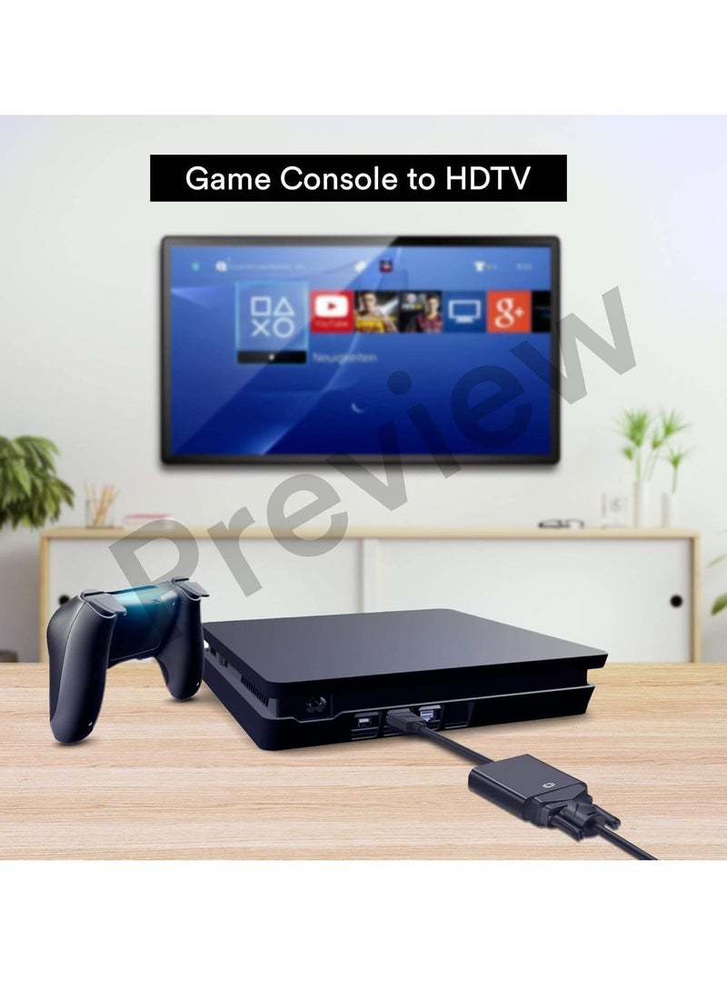 TIGER كابل محول HDMI إلى VGA – محول HDMI ذكر إلى VGA أنثى مع موصلات مطلية بالذهب – تمديد عالي الجودة لتوافق الكمبيوتر، اللابتوب، الشاشة، البروجيكتور و HDTV - Image 5