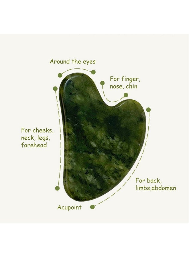OXT Gua Sha, Premium Gua Sha Facial Tools, Guasha Tool for Face Upgraded, Guasha Natural Jade Stone (Dark Green) - Image 3