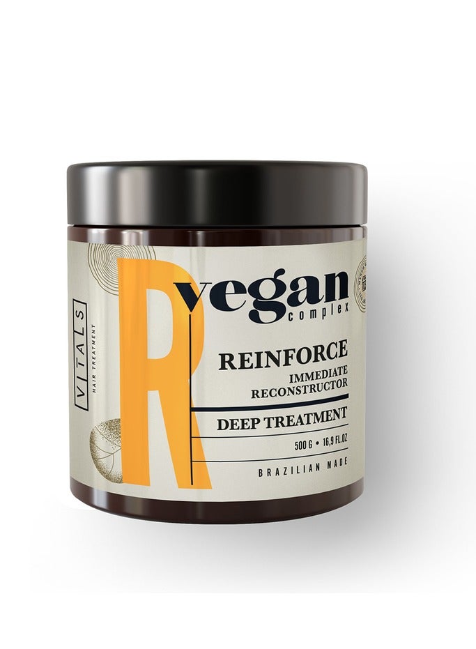 VITALS Restructuring set for damaged and dry hair Vegan Complex Shampoo 500ml Mask 500ml Serum 100ml - Image 4
