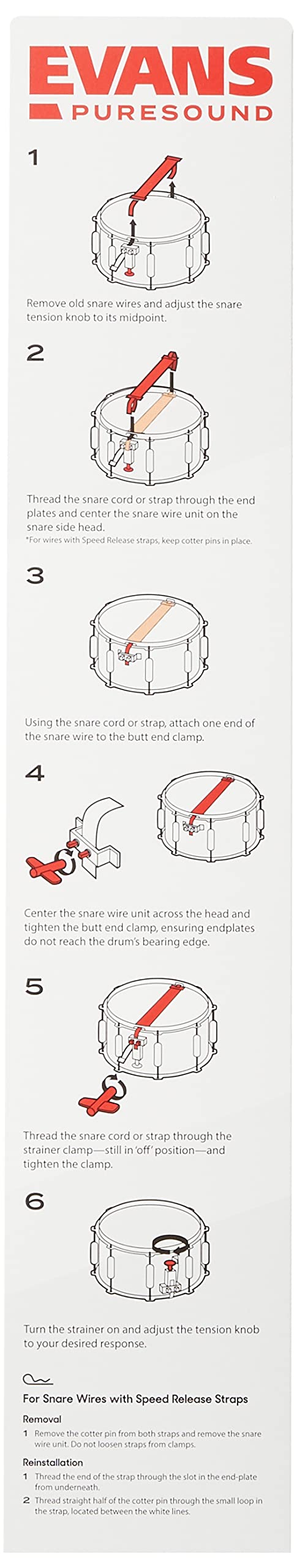 Evans PURESOUND Custom Pro Brass Snare Wire - Snare Drum Wires - Drum Wire - CPB1424 - 24 Strand, 14 Inch - Image 4