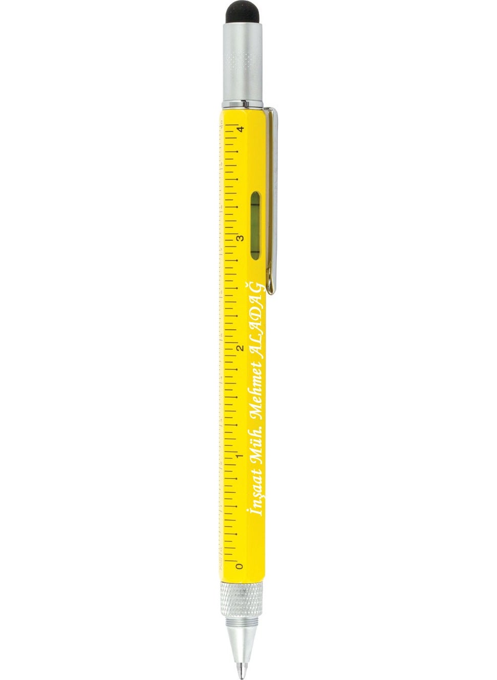 Baypen - Personalized Engineer's Pen with Spirit Level, Ruler and Screwdriver - Image 1