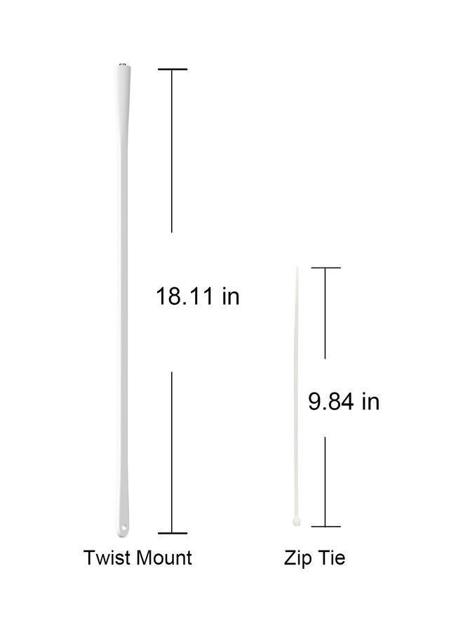 NIBEMINENT 2-Piece Security Camera Twist Mount White  - Image 2