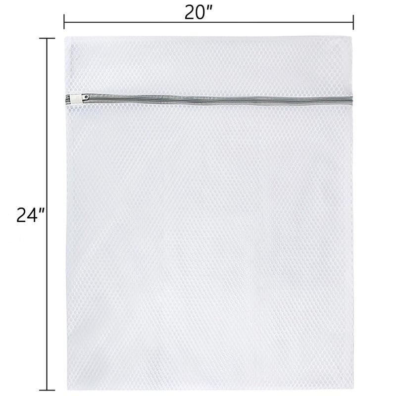 Vivifying XL Large Mesh Laundry Bags, 2 Pack 20 x 24 Inches Honeycomb Mesh Wash Bags for Washing Machine, Delicates Clothes, Sweater, Coats, Stuffed Toys, Blanket (White) - Image 2
