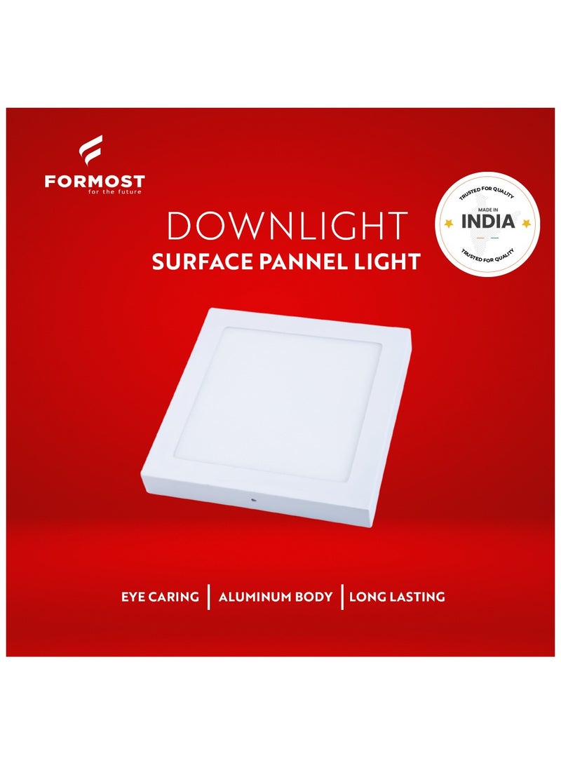 FORMOST FORMOST Surface Down Light LED Square 15W| Surge Protection Upto 4KV | Long Lasting Downlighter for Home Shops and Hotels Ceiling | Durable and Sustainable | 2 Years Warranty | Clear White | Pack of 6  - Image 3