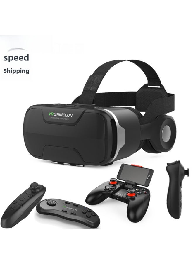 Selection Of 3d Glasses Thousand Magic Glasses Head-wearing Immersive Headphones All-in-one Intelligent Virtual Reality Vr Glasses-Color:Stereo VR + B03 Bluetooth Remote Control  - Image 2