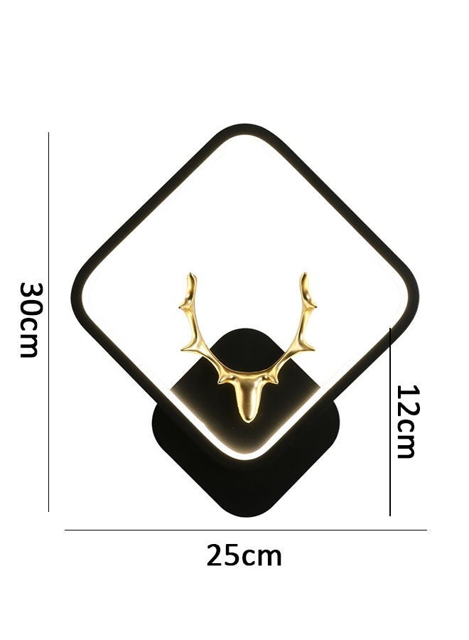 Comysubao Wall Lighting Bedroom Bedside Wall lamp Creative Antlers Night Light 3 Colors Light Dimmable Function Wall Sconces Perfect for Hallway, Closet, Bathroom, Stairway, Kitchen (Black Antlers) - Image 2