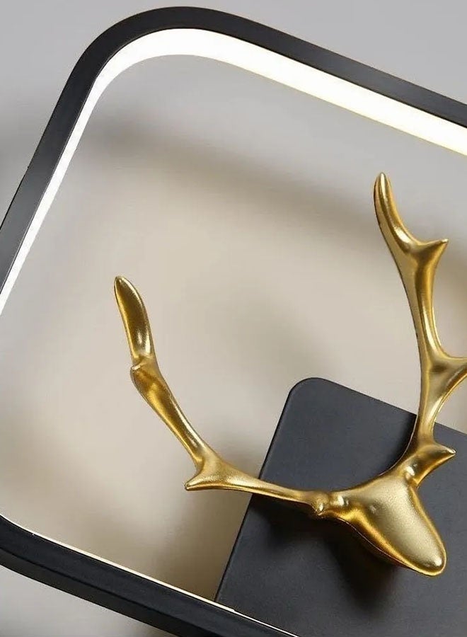 Comysubao Wall Lighting Bedroom Bedside Wall lamp Creative Antlers Night Light 3 Colors Light Dimmable Function Wall Sconces Perfect for Hallway, Closet, Bathroom, Stairway, Kitchen (Black Antlers) - Image 4