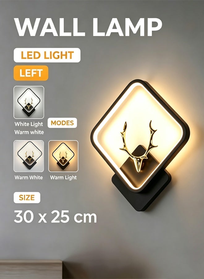 Comysubao Wall Lighting Bedroom Bedside Wall lamp Creative Antlers Night Light 3 Colors Light Dimmable Function Wall Sconces Perfect for Hallway, Closet, Bathroom, Stairway, Kitchen (Gold Antlers) - Image 1