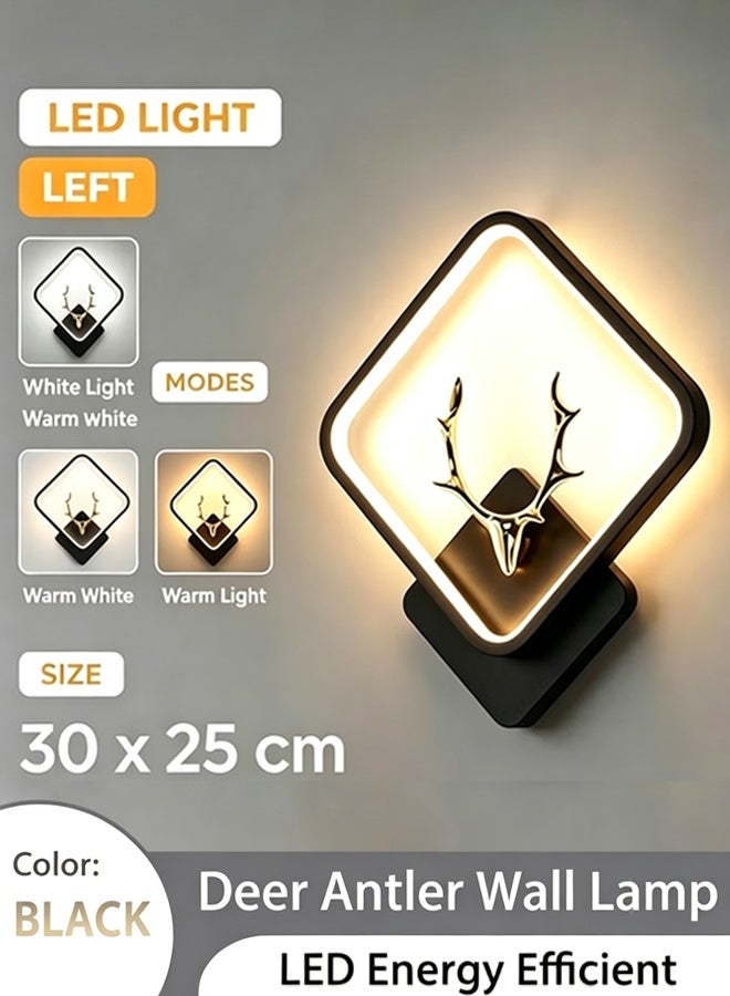 Comysubao Wall Lighting Bedroom Bedside Wall lamp Creative Antlers Night Light 3 Colors Light Dimmable Function Wall Sconces Perfect for Hallway, Closet, Bathroom, Stairway, Kitchen (Gold Antlers) - Image 1