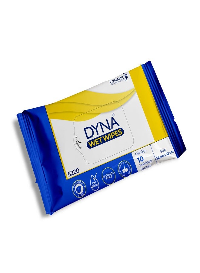 داينا مناديل داينا الصحية والمضادة للبكتيريا والخالية من الكحول والمبللة بزيت الزيتون - 10 مناديل في العبوة (عبوة من 10 × 5 = 50 منديل)... - Image 1