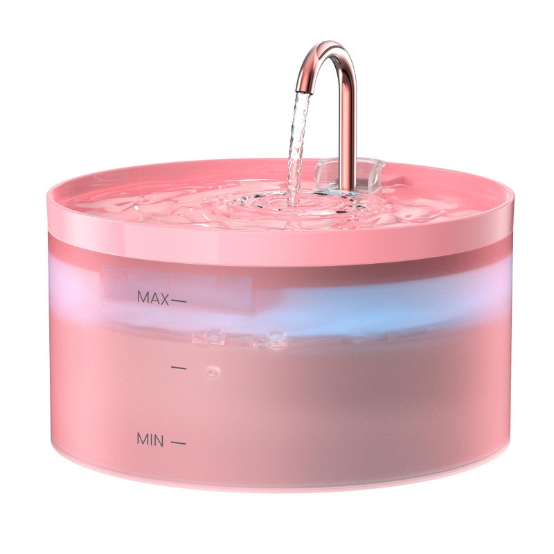BEMOONY Pink Cat Water Fountain:108oz/3.2L Cat Fountain Super Silent Pet Water Fountain - Water Fountains for Cats Indoor - Faucet Cat Fountain - Quiet Water Pump - Suitable for Cats and Dogs - BEMOONY - Image 1