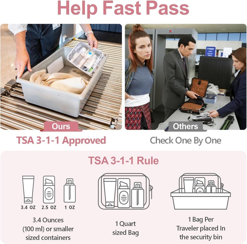 PACKISM Clear Toiletry Bag Set - 3 Pack - Image 3