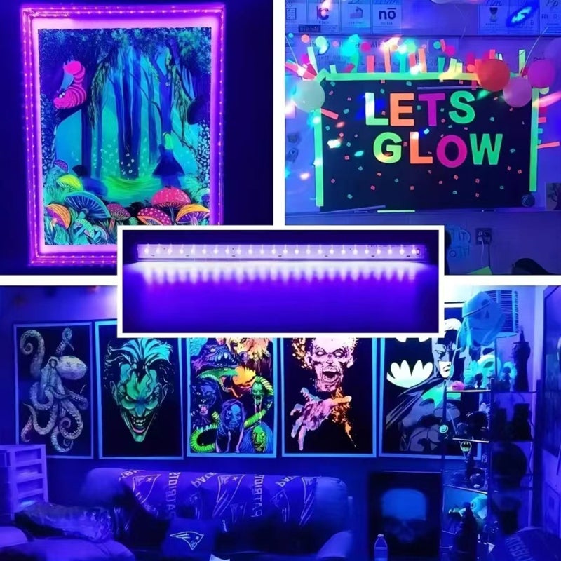 1 عبوة مصباح LED UV أسود ضوء UV بار مسرح أنبوب ضوء محمول للكشف عن الفلورسنت ضوء حفلة LED USB توصيل وتشغيل - Image 3