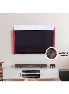 E-Retailer ERetailer Transparent LCDLED TV Protector Cover with Zipper Enclosure for 32 Inch Suitable for All Major Brand Model ColorRed Size29x3x19 Inches  - Image 2