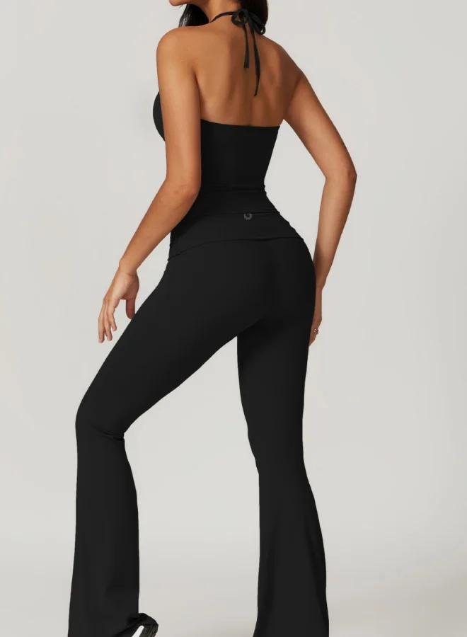 كون.يوغا Womens High Waist Contour Workout sport Flared Leggings Yoga Pants Tummy Control Running Pants