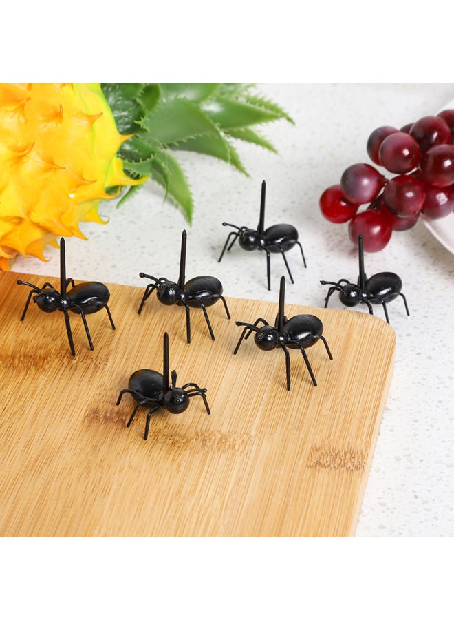 Hot-selling Home Cartoon Fruit Fork Cute Animal Bento Sign Creative Bento Fork Decoration Sign Suit-Color:Transparent Box-Specifications:6pc Hat  - Image 5