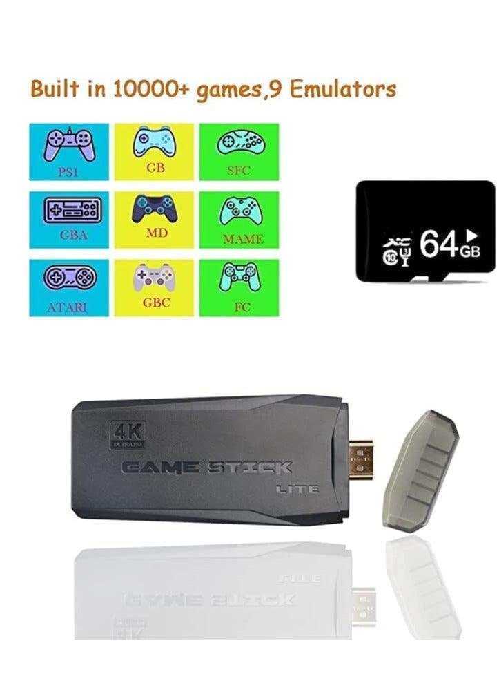 ELTRAZONE Video Game Console 2.4G Double Wireless Controller Game Stick 4K Games Console Including 64GB Retrogames For PS1/GBA Boy Gift - Image 2