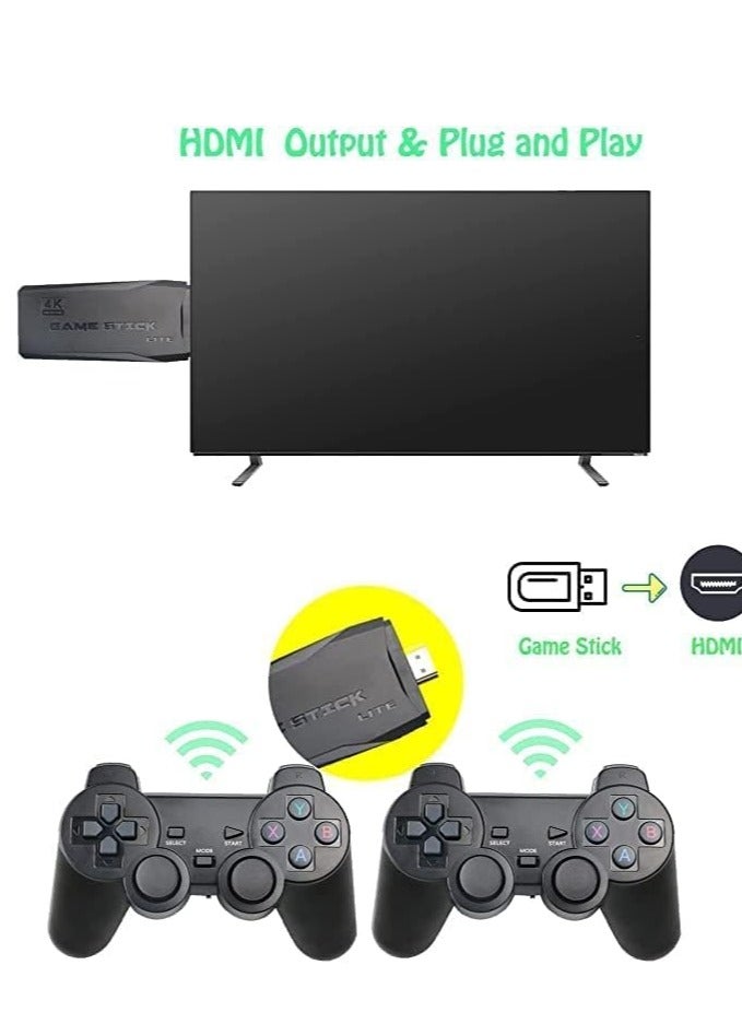 ELTRAZONE Video Game Console 2.4G Double Wireless Controller Game Stick 4K Games Console Including 64GB Retrogames For PS1/GBA Boy Gift - Image 4