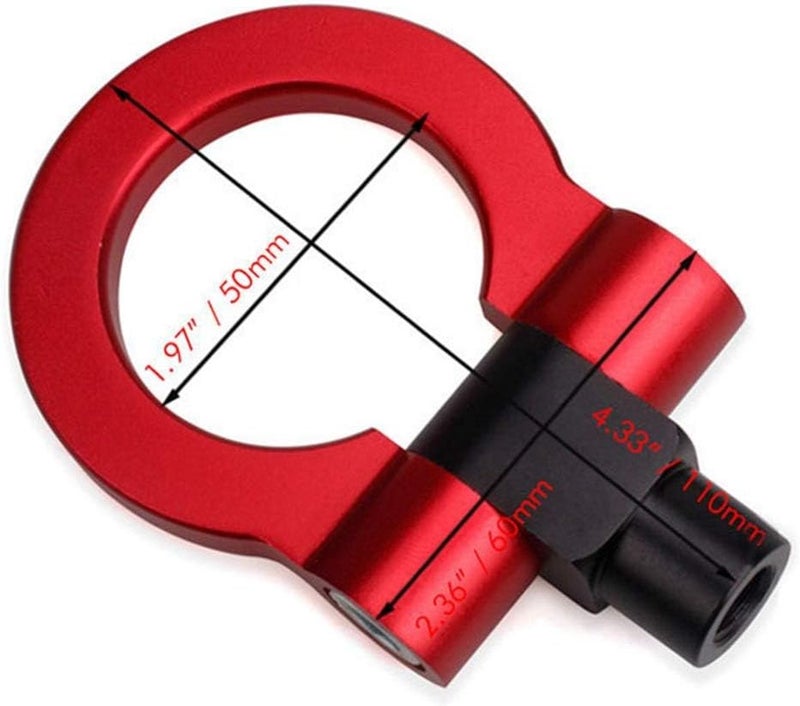 MBROS Tow Hook,Car Towing Eye Towing Hook Ring Kit Universal Tow Hook Eye Towing Colorful Fit Use for Most Subaru (Color Name : Titanium) - Image 3