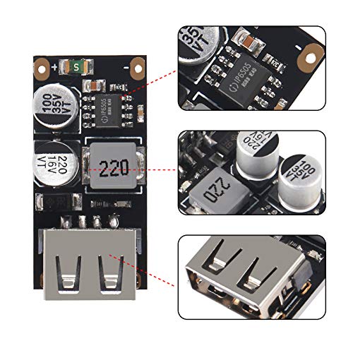 ACEIRMC 5pcs USB Buck Converter DC-DC Step Down Module 6-32V 12V 24V to 5V QC 3.0 Charging Module Power Supply Voltage Regulator Volt Transformer Board - Image 3