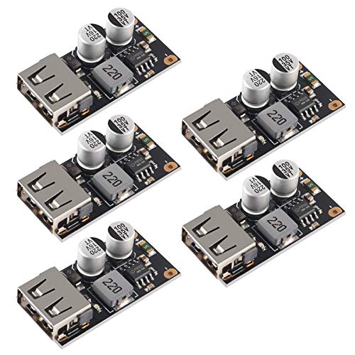 ACEIRMC 5pcs USB Buck Converter DC-DC Step Down Module 6-32V 12V 24V to 5V QC 3.0 Charging Module Power Supply Voltage Regulator Volt Transformer Board - Image 1