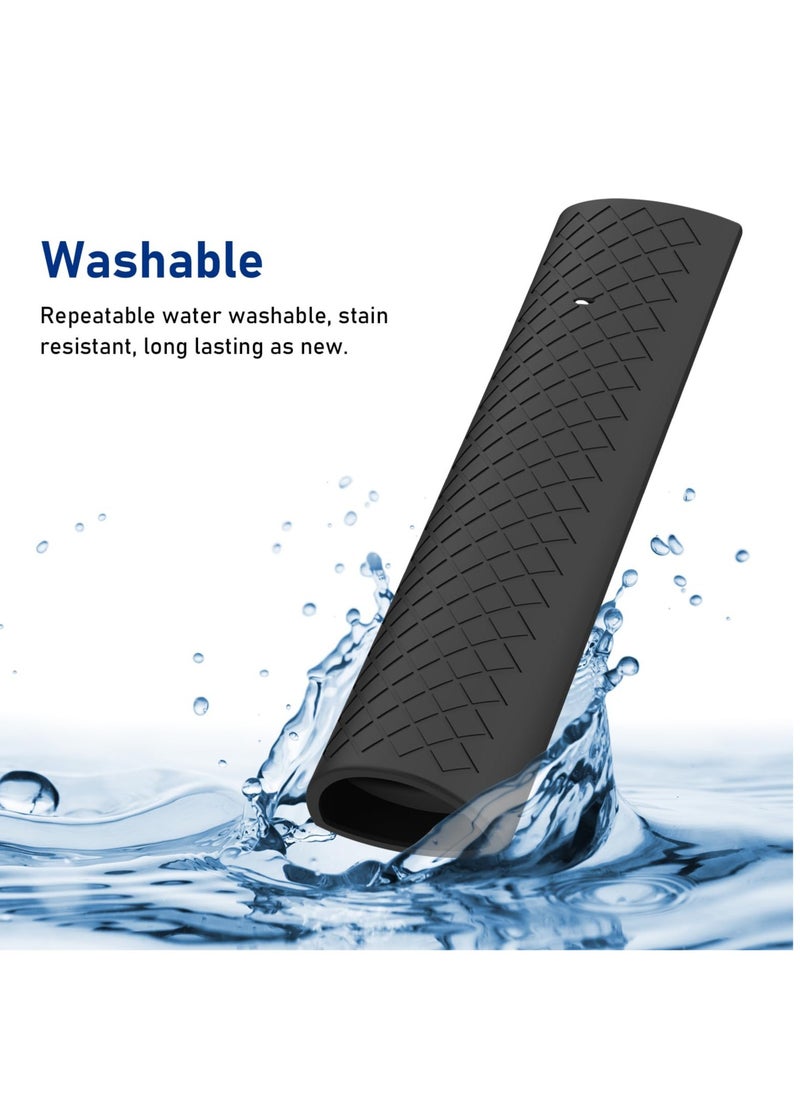 Excefore - Silicone Case Cover for Hisense Voice Remote ERF3A90, Fit for Hisense U7G U9G U8 Series 4K ULED Remote Silicone Cover, with Lanyard (Black Sleeve) - Image 1