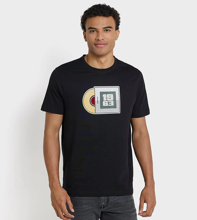 بين شيرمان Ben Sherman Men's Crew Neck Short Sleeve Printed T-Shirt