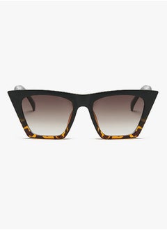 NIBEMINENT Women's UV Protection Square Sunglasses Black/Leopard  - Image 2