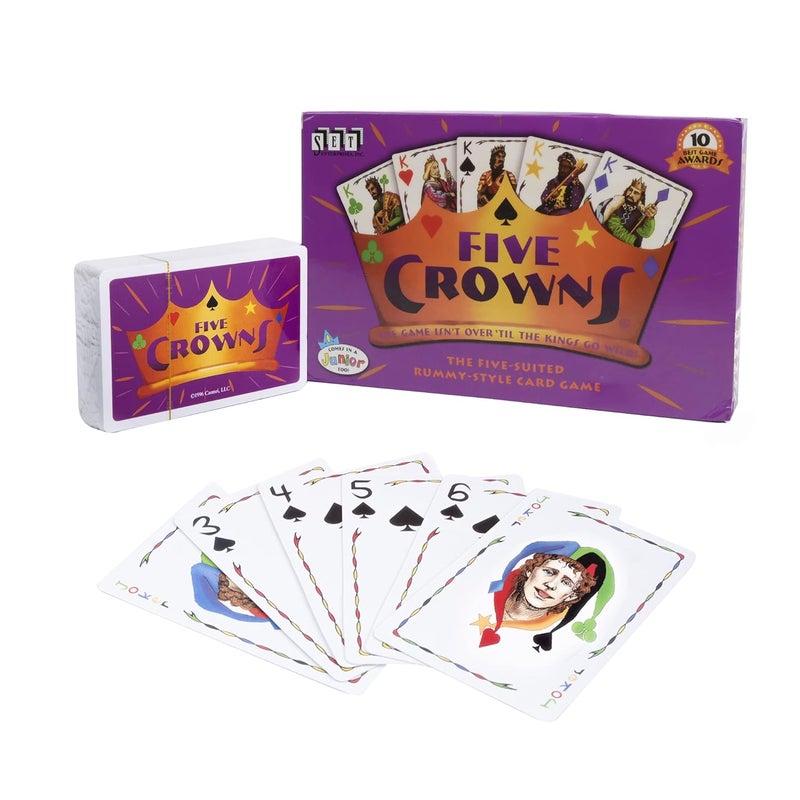 Tickles Five Crown Card Game, 5 Suited Rummy Style Fun, Interactive Party Game for Kids and Adult Pack of 1 (Color: Multi-Color) - Image 1