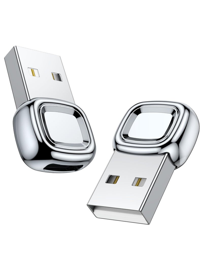 SOLARAE 2 Pcs USB to C Adapter, C to USB Adapter, Converter For Apple Watch Ultra iWatch 7 8 9, iPhone 14 13 12 11 15 Plus Pro Max, AirPods, iPad Air,Samsung Galaxy S23 S22, Silver - Image 1