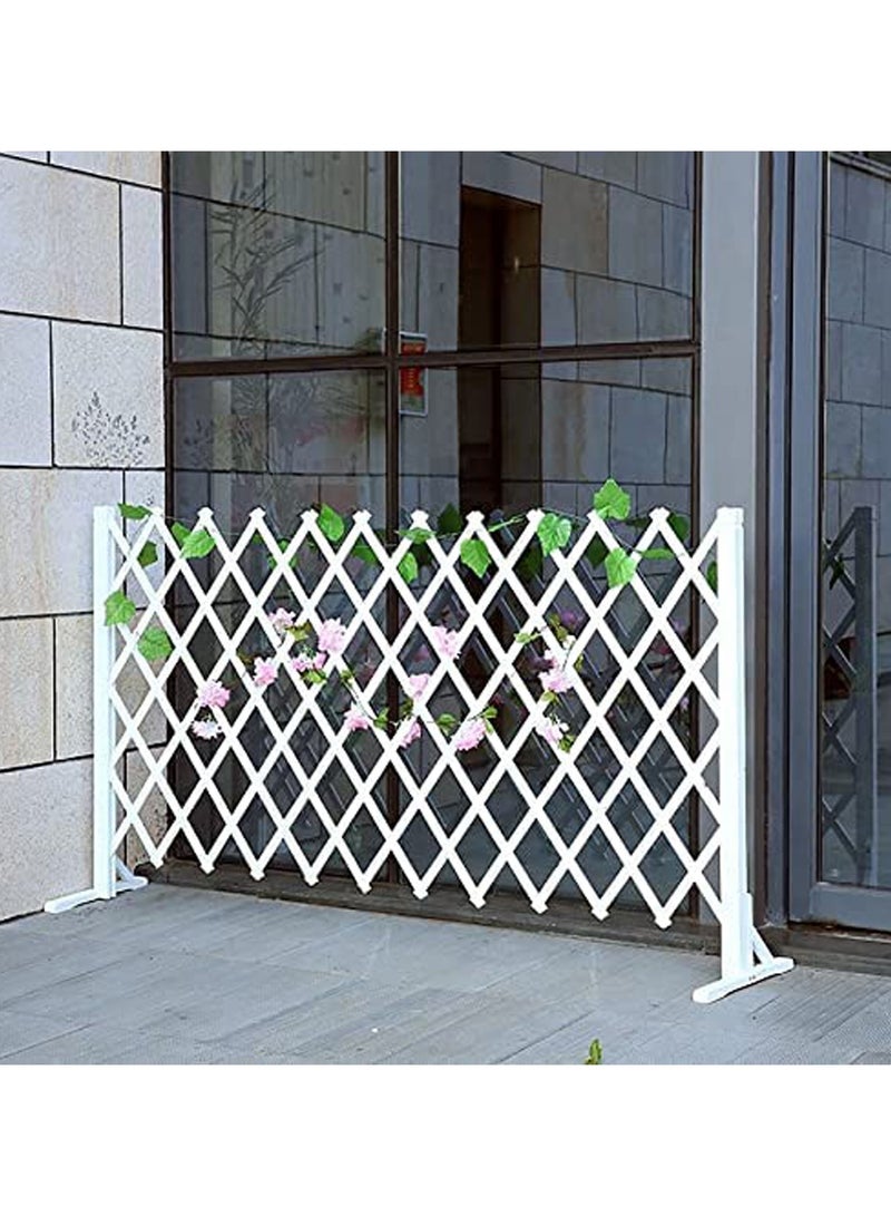 LINGWEI Wooden Expandable Trellis Fence Decorative Partition Freestanding Garden Privacy Screen - Image 1