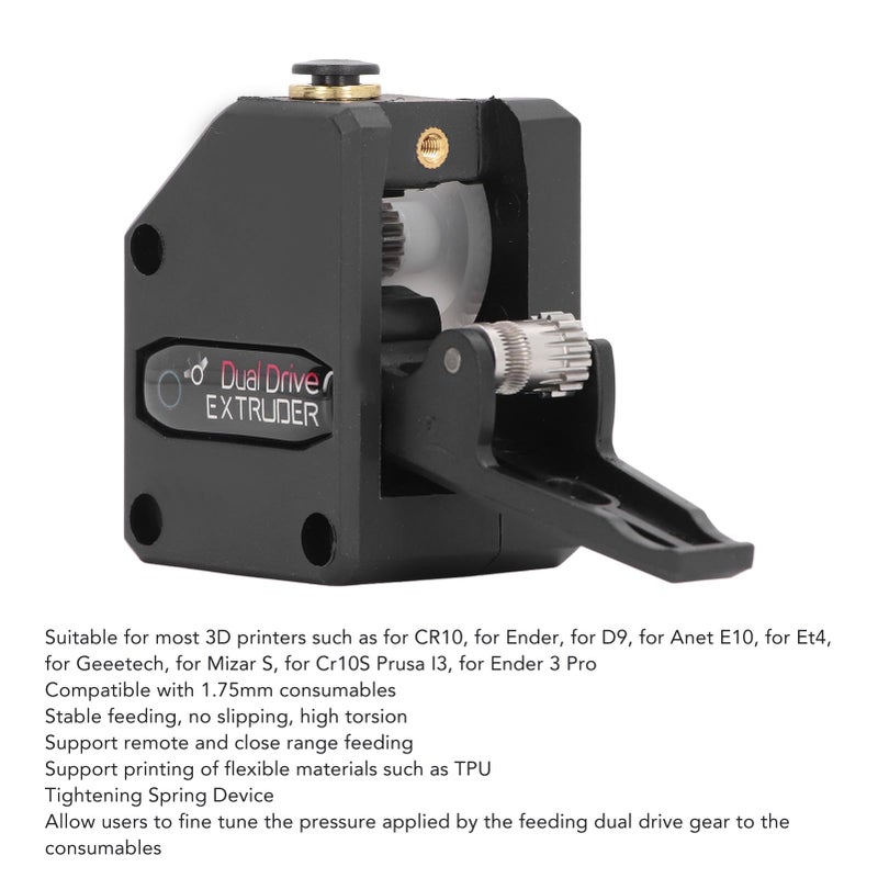 Double Gear Extruder for 3D Printer ET4 Black Height Extrusion Extrusor - Image 4