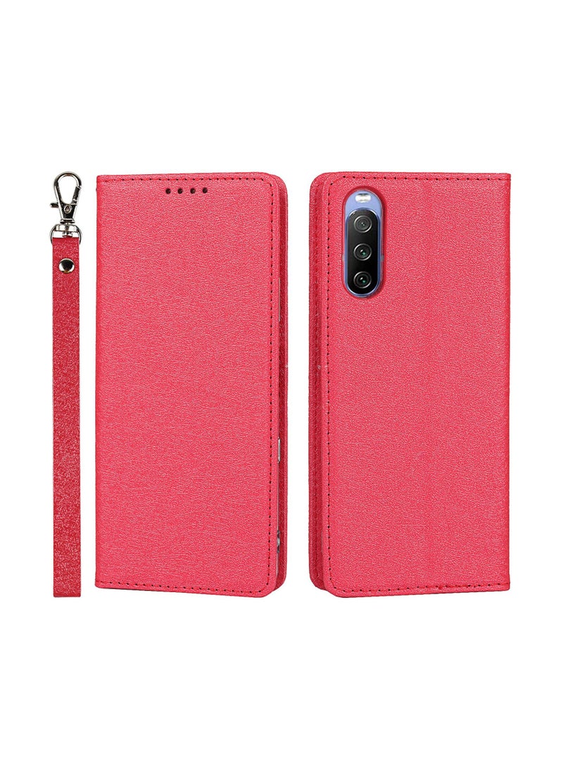 Suteni Flip Cover Card Slots Leather Phone Case for Sony - Image 1