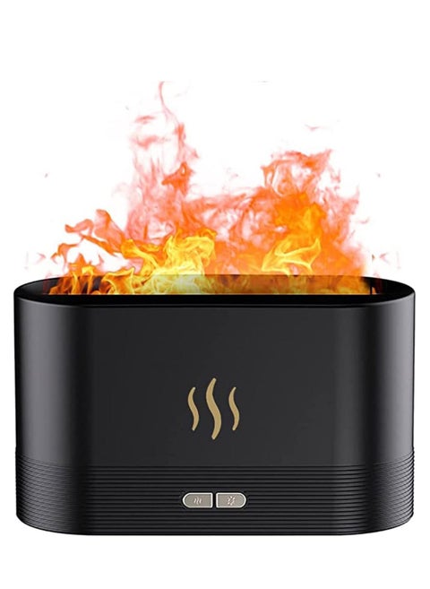 Essential Oil Diffuser, Simulation Flame Upgrade Mist Air Humidifier, 180ml Aromatherapy Diffuser, 2 Night Lights Brightness and Auto Shutdown