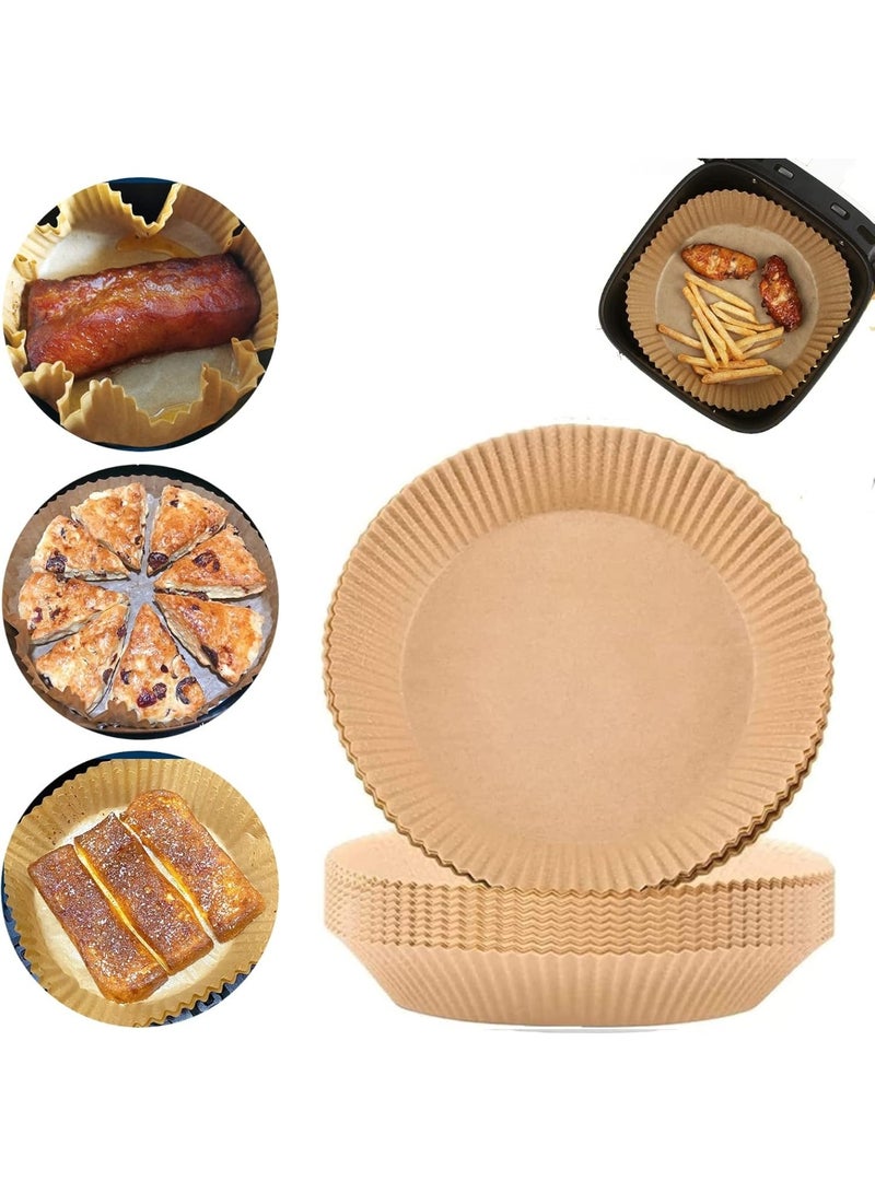 Air Fryer Oil-Proof Paper Liners – Disposable Non-Stick Parchment Paper for Air Fryer, Oven & Microwave – 20CM, 100PCS - Image 1