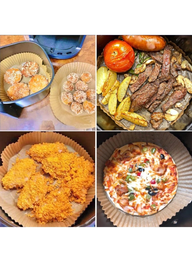 Air Fryer Oil-Proof Paper Liners – Disposable Non-Stick Parchment Paper for Air Fryer, Oven & Microwave – 20CM, 100PCS - Image 4