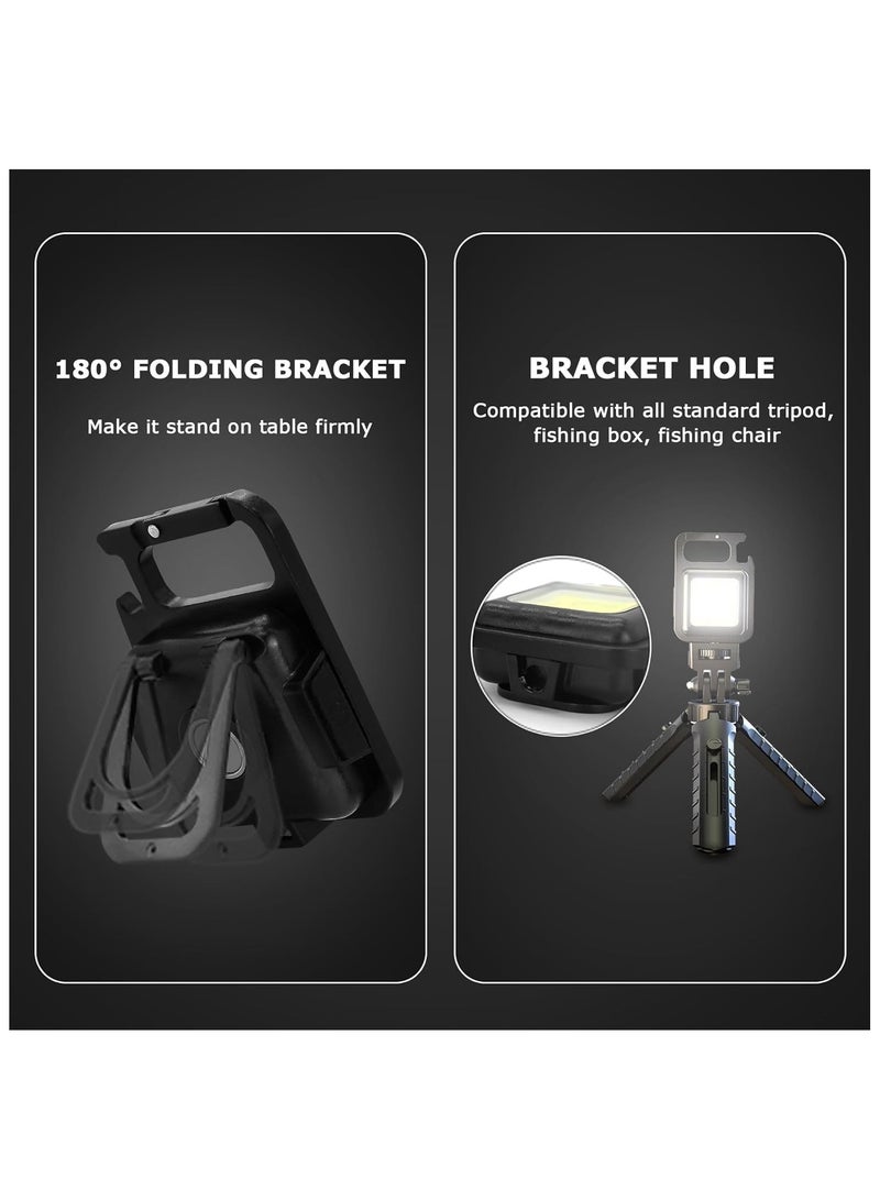 XINNTEC Mini LED COB Keychain Work Light Truly 500mAh 1000 Lumens 4 Mode Tiny Handheld Torch Multifunctional Emergency Keyring Flashlight Rechargeable... - Image 3