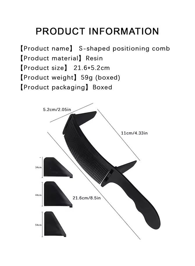 Goolsky Man Curved Positioning Comb Adjustable S Arc Design Professional Barber Hair Cutting Hair Clipper Comb Hairdresser Styling Tools - Image 2