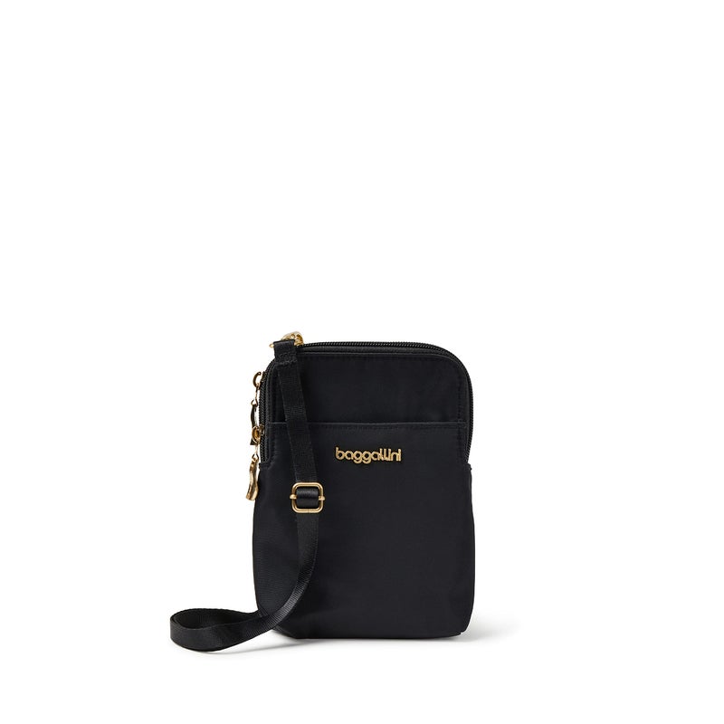 Baggallini womens Take Two RFID Bryant crossbody, Black Gold Hardware, One Size US - Image 1