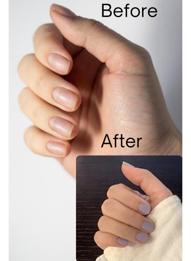 KLOSS BEAUTY KLOSS BEAUTY LILAC WOO SHORT SQAURE press on nails Artificial Nails, Reusable Fake Nails, Set of 22 false nails Universally sized nail extensions for women Press- On nails, Longlasting fake nails with Glue MATT Finish ( Lilac ) - Image 2