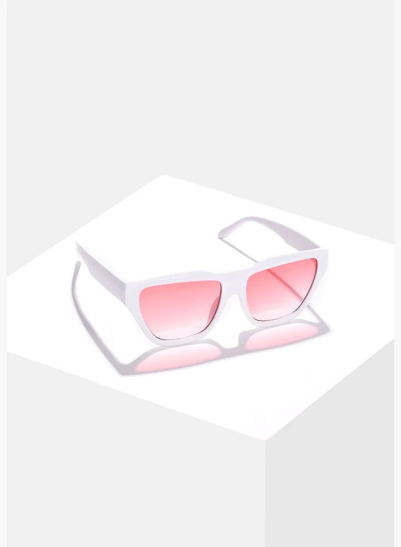 Haute Sauce Women Pink Lens White Cateye Sunglasses