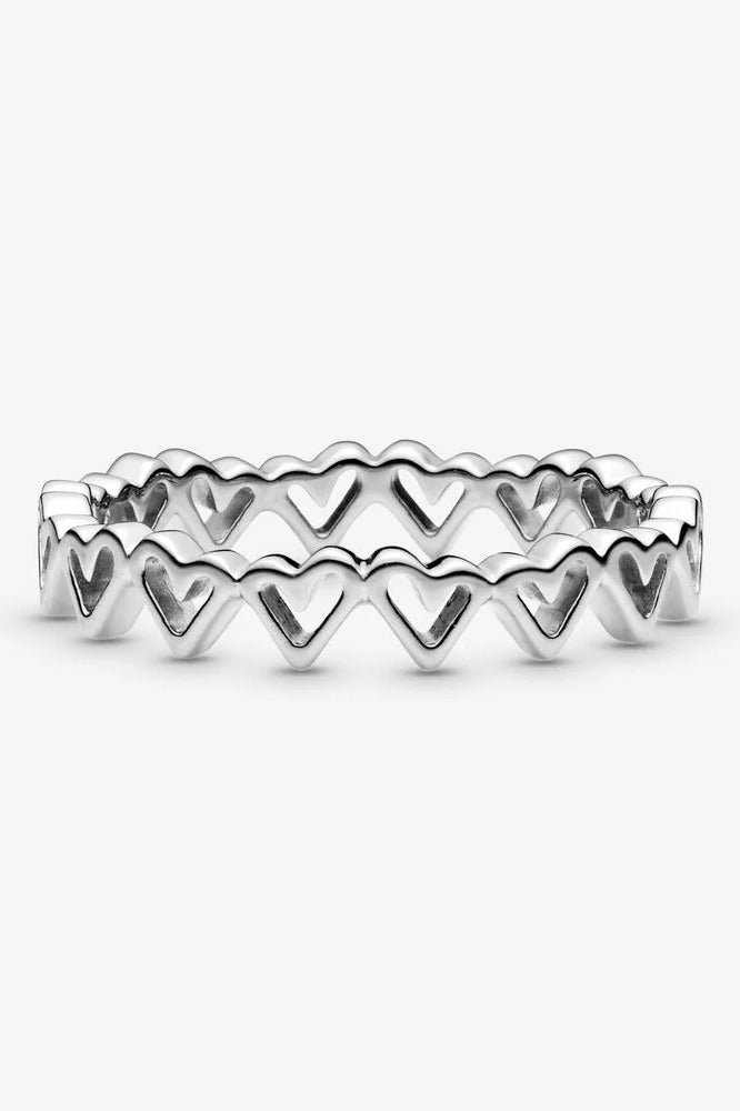 PANDORA Hearts Sterling Silver Ring - Image 2