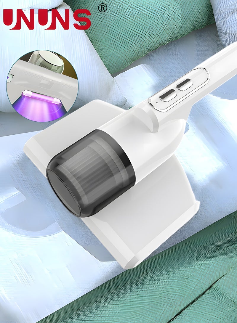 UNUNS مكنسة كهربائية للسرير، منظف عث الغبار بقوة 12 كيلو باسكال، منظف مرتبة عميق محمول عالي التردد، مكنسة كهربائية للمراتب بالأشعة فوق البنفسجية، مناسبة للفراش والأريكة والأسطح القماشية الأخرى - Image 1