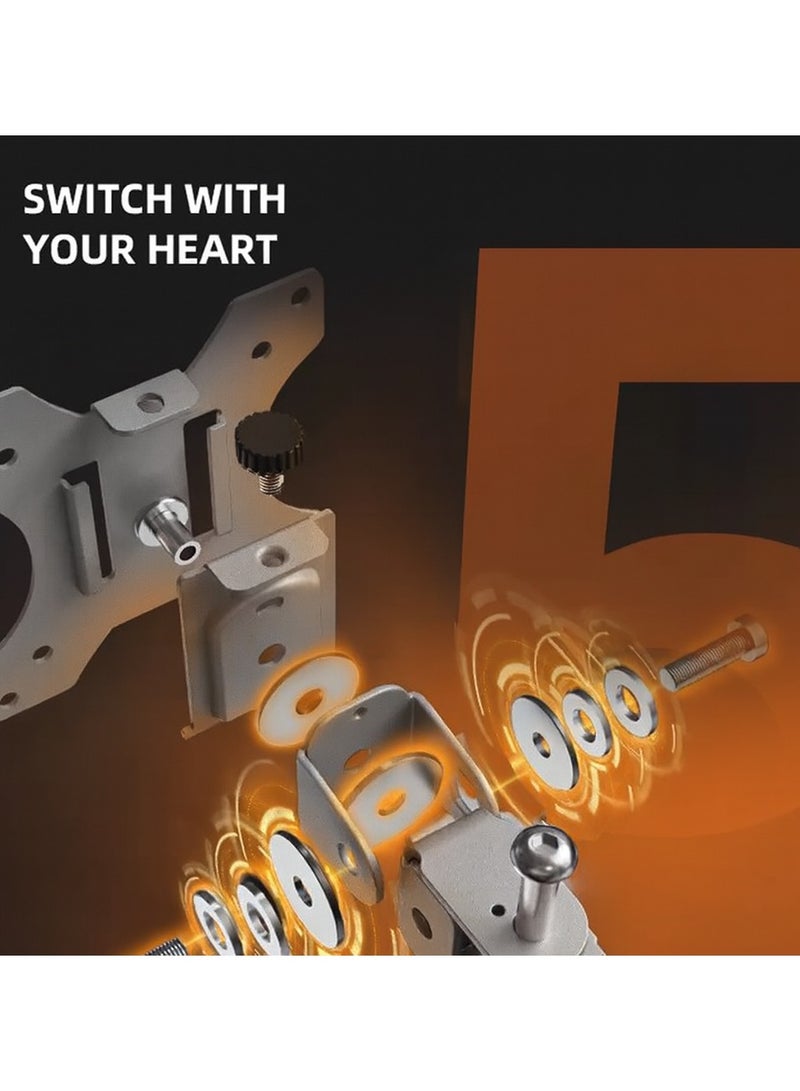 Adjustable Single Monitor Arm Stand Classic Black Gas Spring Desk Mount for 13-35 Inch Screens, Heavy Duty 10KG VESA Mount, Ergonomic Height Tilt & Rotation - Image 3