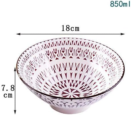 BOSILI 7 Inch Microwavable Ceramic Ramen Bowl Set of 4 Japanese Instant Noodle Bowls - Image 2