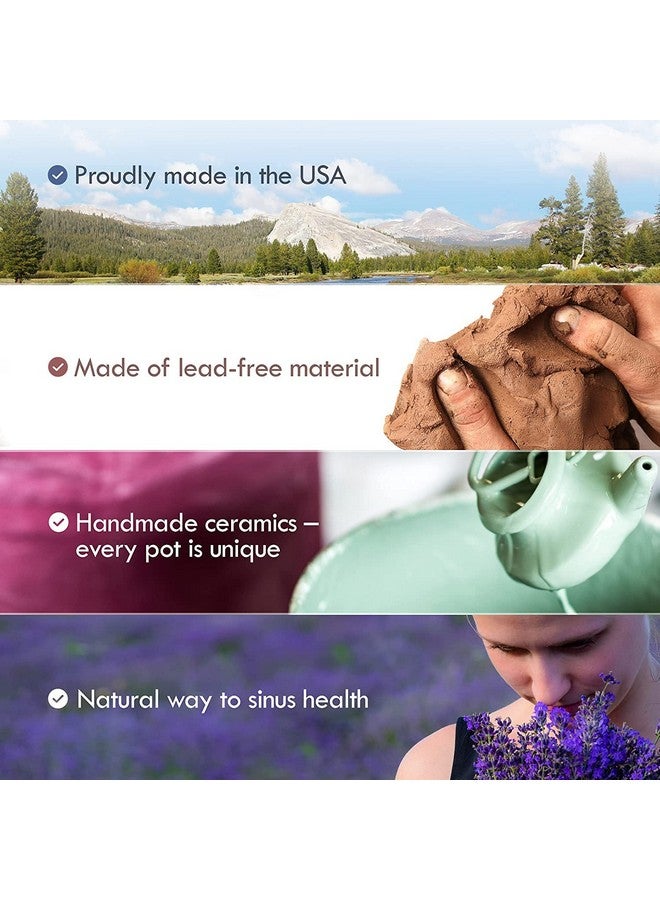 Baraka Handcrafted Ceramic Neti Pot - Sinus Tool Kit for Home - Nose & Nasal Cleaner - Dishwasher Safe - Durable Ceramic Neti Pot- Food Grade Ceramic Glazes - Lightweight - Made in USA - 10oz (Purple) - Image 4