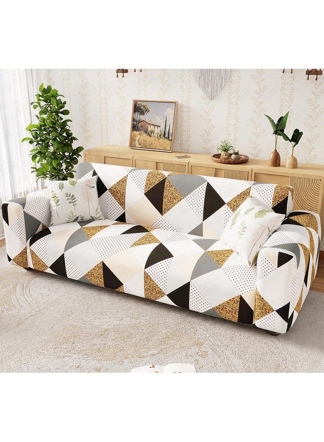 Lukzer غطاء أريكة عالمي مزخرف بنقاط لكرسيين من لوكزر | غطاء أريكة قابل للغسل ومضاد للانزلاق مغطى بالكامل بزاوية 360° | غطاء من البوليستر + سباندكس قابل للتمدد (140-180 سم/SC-045-02) - Image 1
