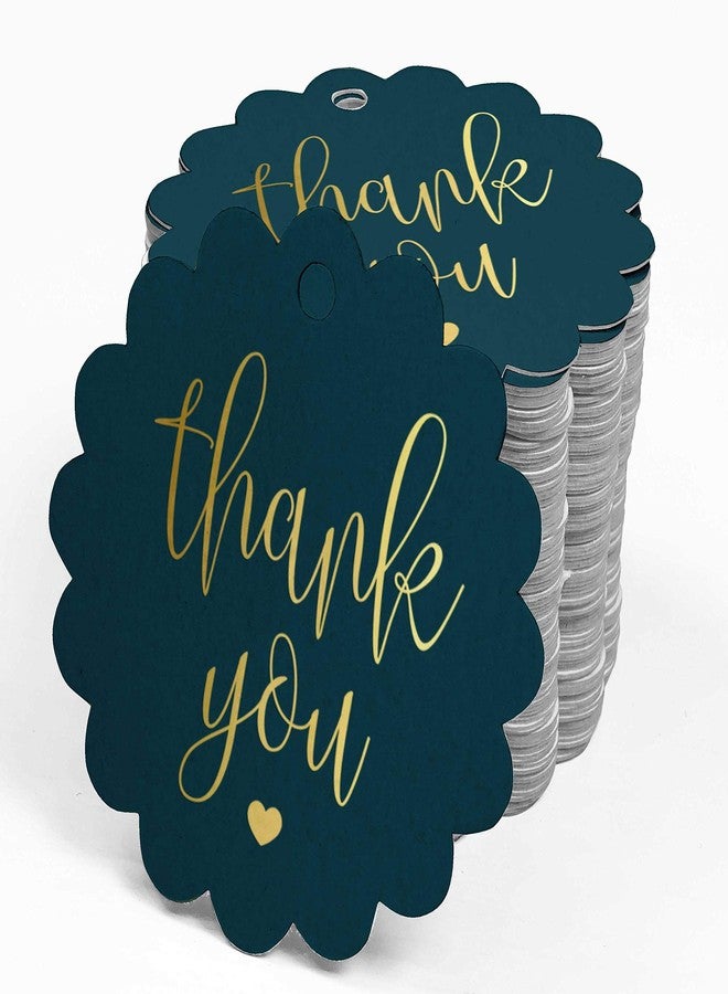 Inkdotpot 50 Pack Thank You Bridal Shower Favor Paper Tags Craft Gold Foil Hang Tags - Image 4