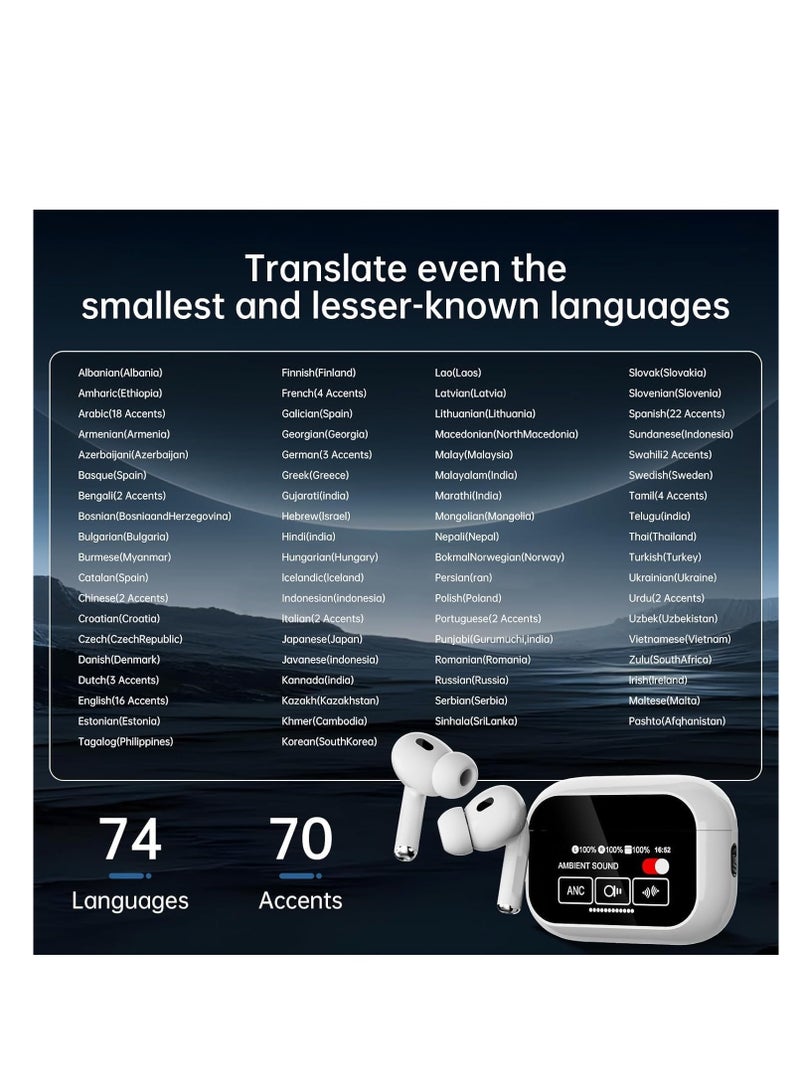 EG Talk AI Language Translator Earbuds,Translation Earbuds Real time，150 Languages Bluetooth Translator Device, Translation Device for Travel Business Learning - Image 3